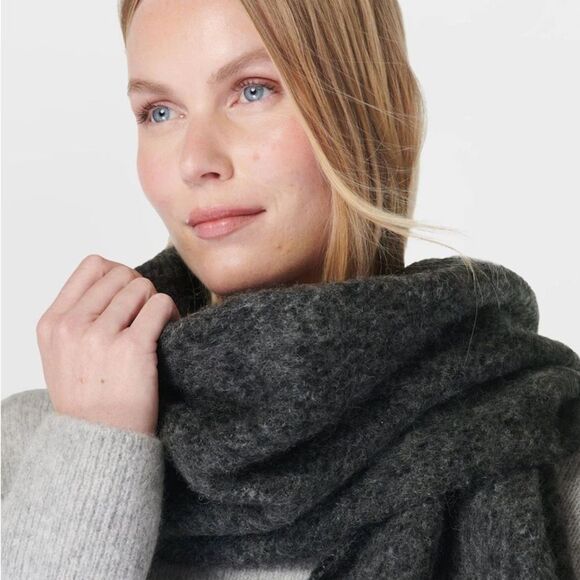 Sweaty Betty Black Charcoal Gray Scarf new with tags - Picture 3 of 13